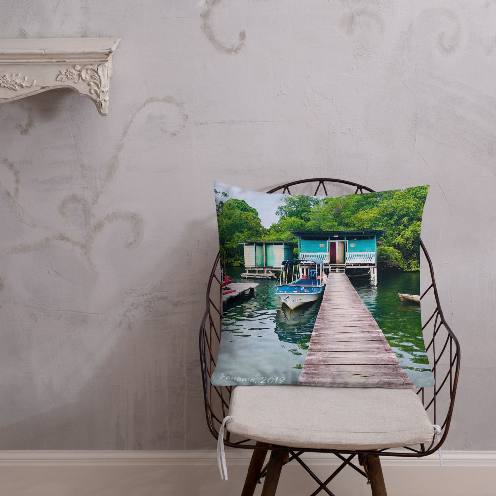 Panama "Around the World" Premium Pillow by Heda Hahn