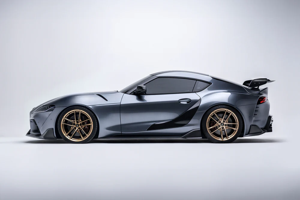 Adro-style side skirt and fender for Supra A90/A91