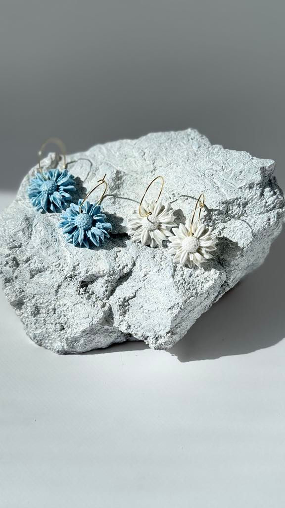 Thumbnail: Handmade Polymer Clay Earring, Nickel Free, Hypoallergenic Findings