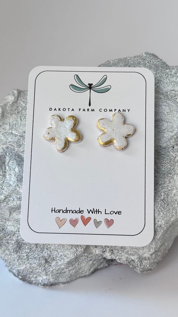 Thumbnail: Polymer Clay Earrings Handmade | Hypoallergenic | Nickel Free | Stud Earrings