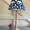 Thumbnail: 30cm blue and ivory ikat print coolie lampshade