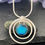Thumbnail: Sterling Silver and Dichroic Glass Halo Pendant