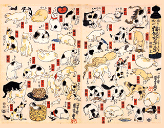 和の雰囲気を取り入れた猫モチーフ文具・雑貨の特集ビジュアル
