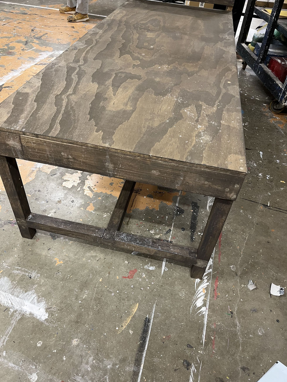 Staining and weathering down old bed frames