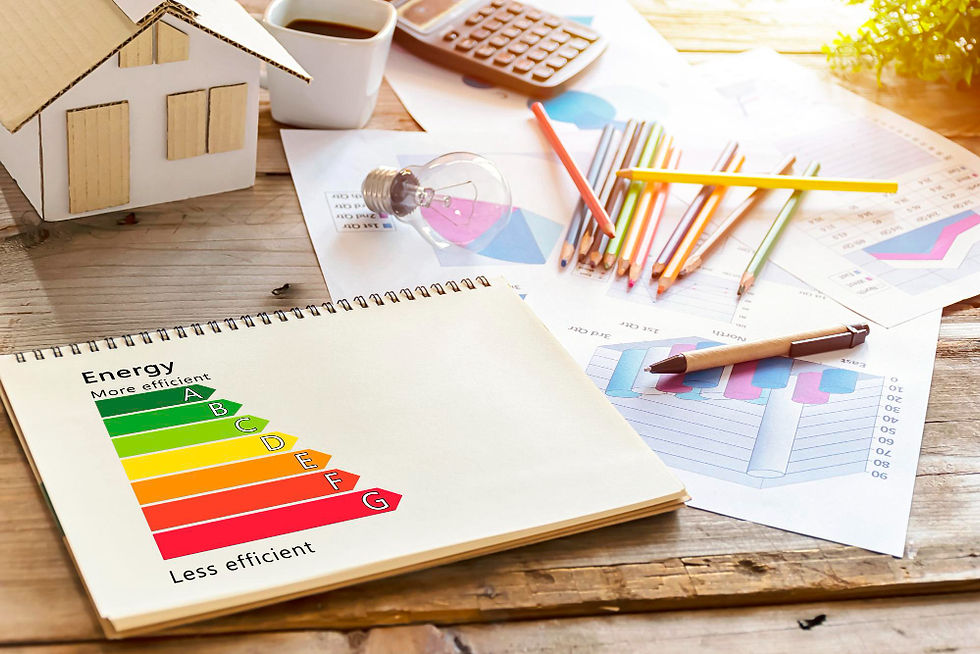 Sample energy audit report showing areas for potential energy savings.