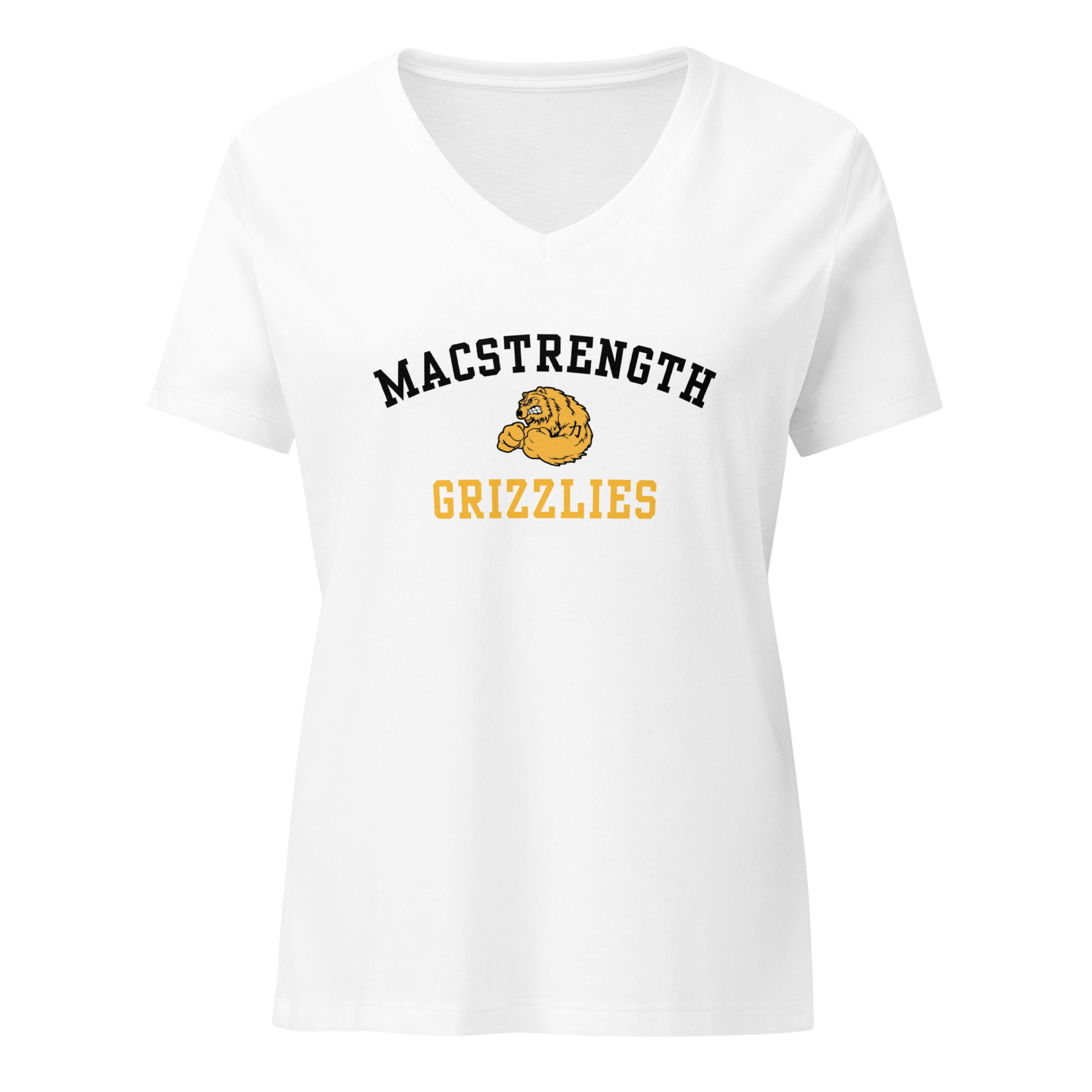 MacStrength Grizzlies - Women’s Relaxed V-neck T-shirt