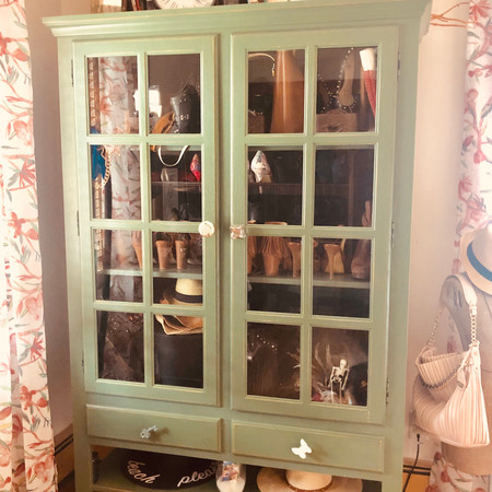 green storage cabinet