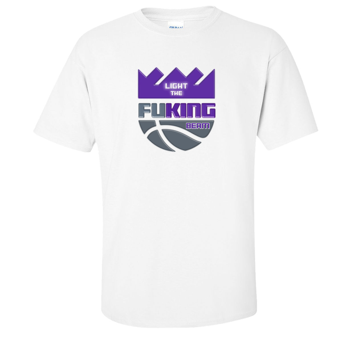Sacramento Kings Light The Fucking Beam White T-Shirt