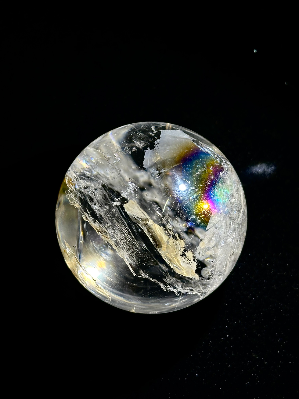 Thumbnail: 老師傅能量系列 💛 非洲黃金膠花白晶球