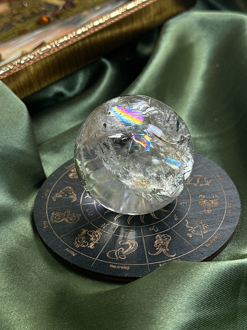 Thumbnail: 老師傅能量系列 💛 非洲黃金膠花白晶球