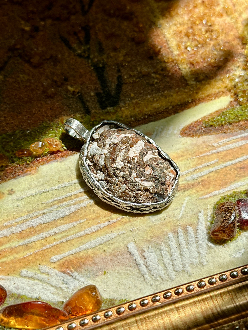 Thumbnail: 🐦‍🔥火焰紋瑪瑙晶洞吊墜