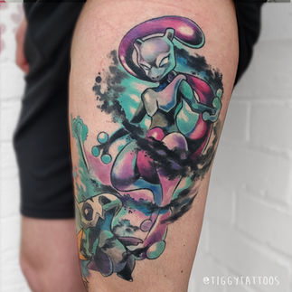 legendary mewtwo tattoo by tiggy tattoos pokemon specialist in the uk
