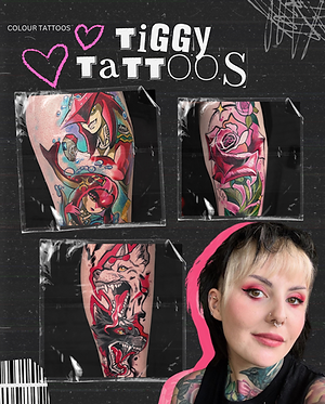 Tiggy tattoos, pokemon and anime artist