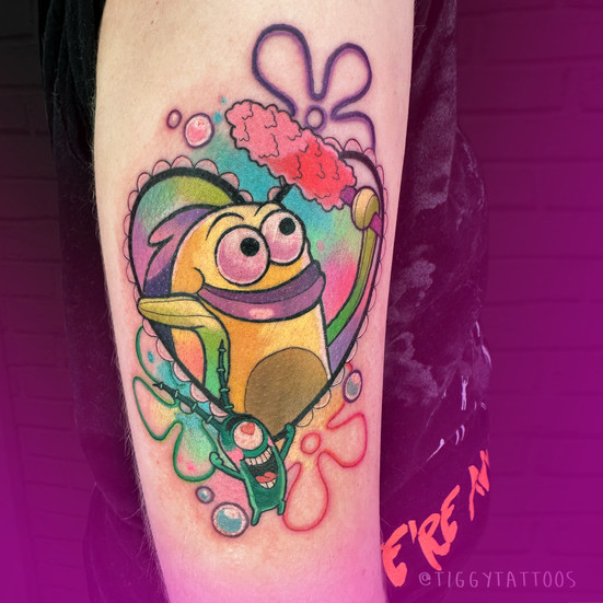 spongebob tattoo