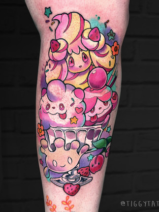alcremie dessert pokemon kawaii tattoo idea