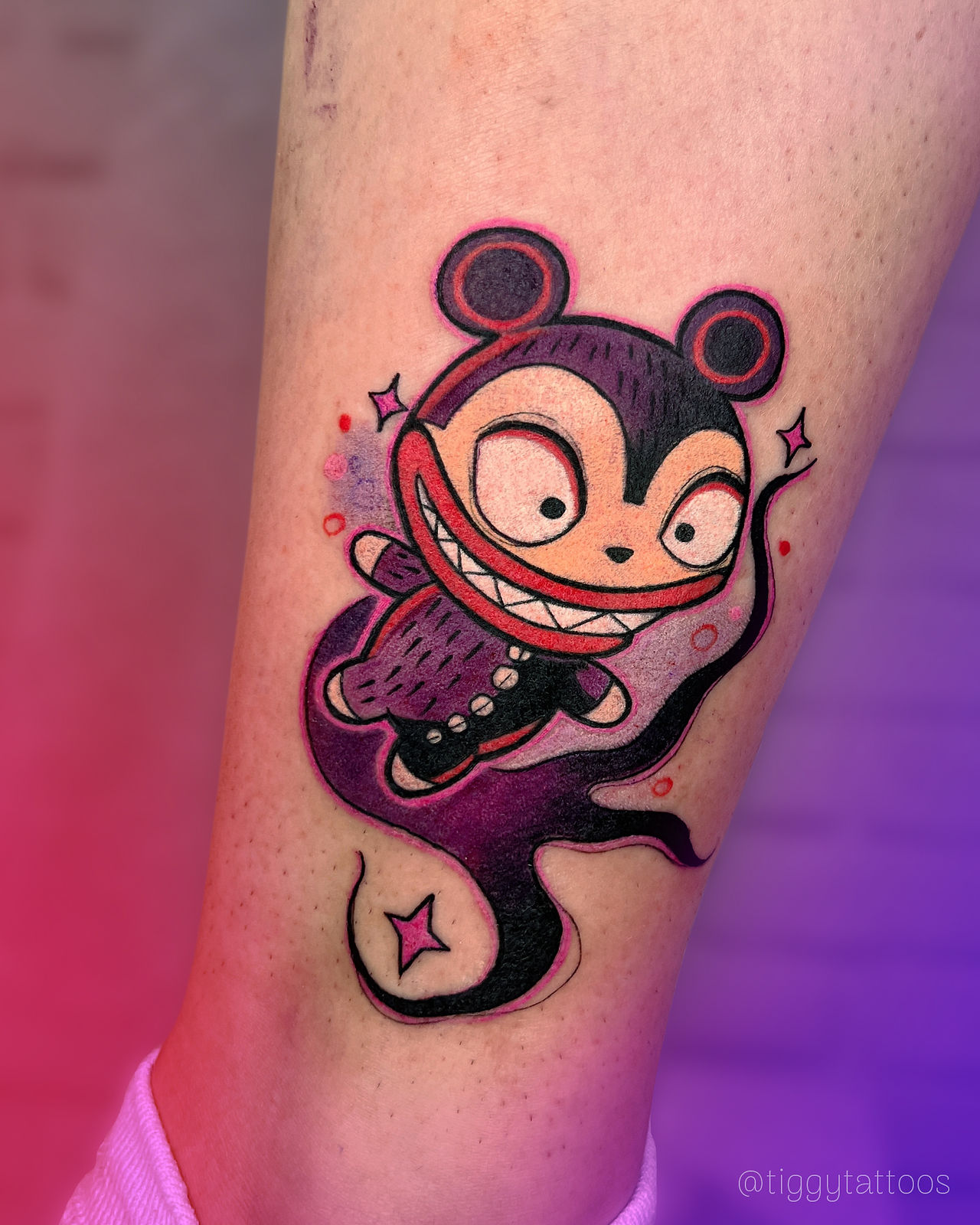 nightmare before christmas scary teddy colourful halloween tattoo ideas in gloucester uk