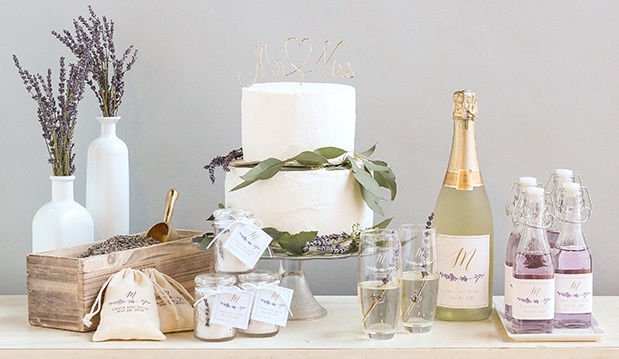 purple table scape