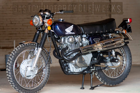 Honda CL450 resto-mod portrait