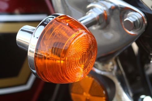 honda CB750K detail of turn signal