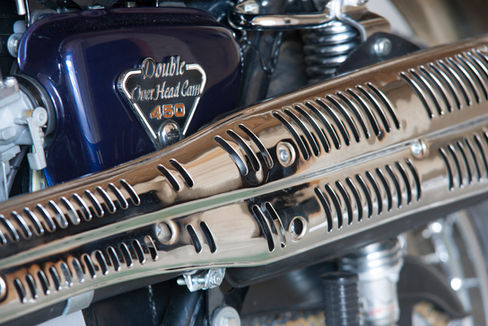 Honda CL450 chrome exhaust cover