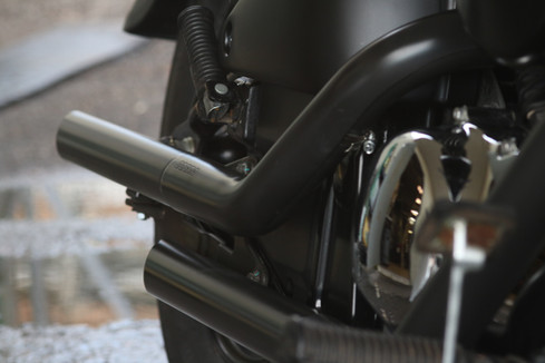 artistic photo of motorcycle exhaust