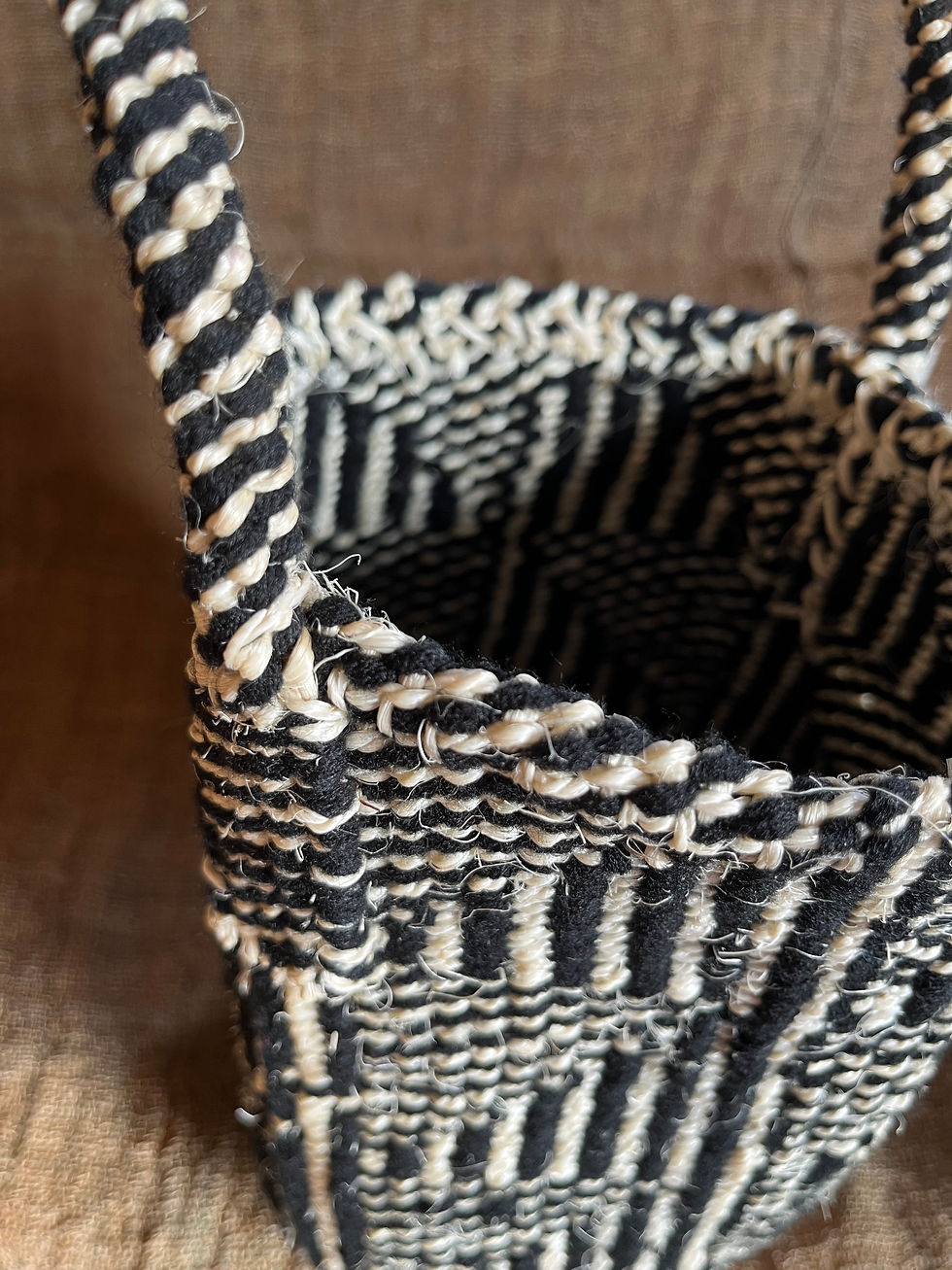 サムネイル： サイザル バッグ (アイマー)/Agave sisalana bag(eimer)/natural×black