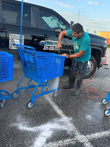 Shopping cart steam cleaning in Kissimmee fl