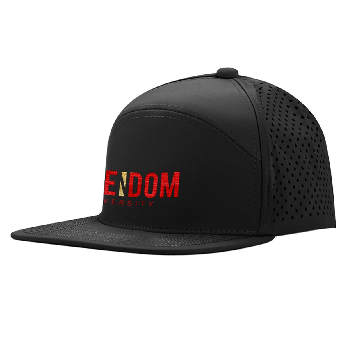 Flat Bill Trucker Cap - Polyester 6-Panel