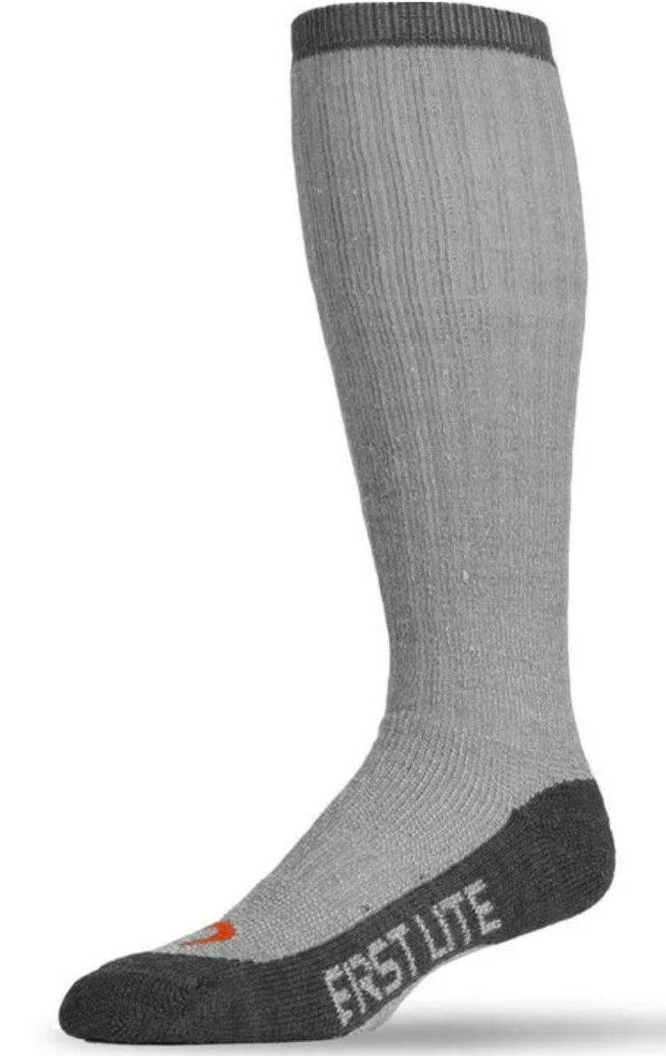 tall grey merino wool socks