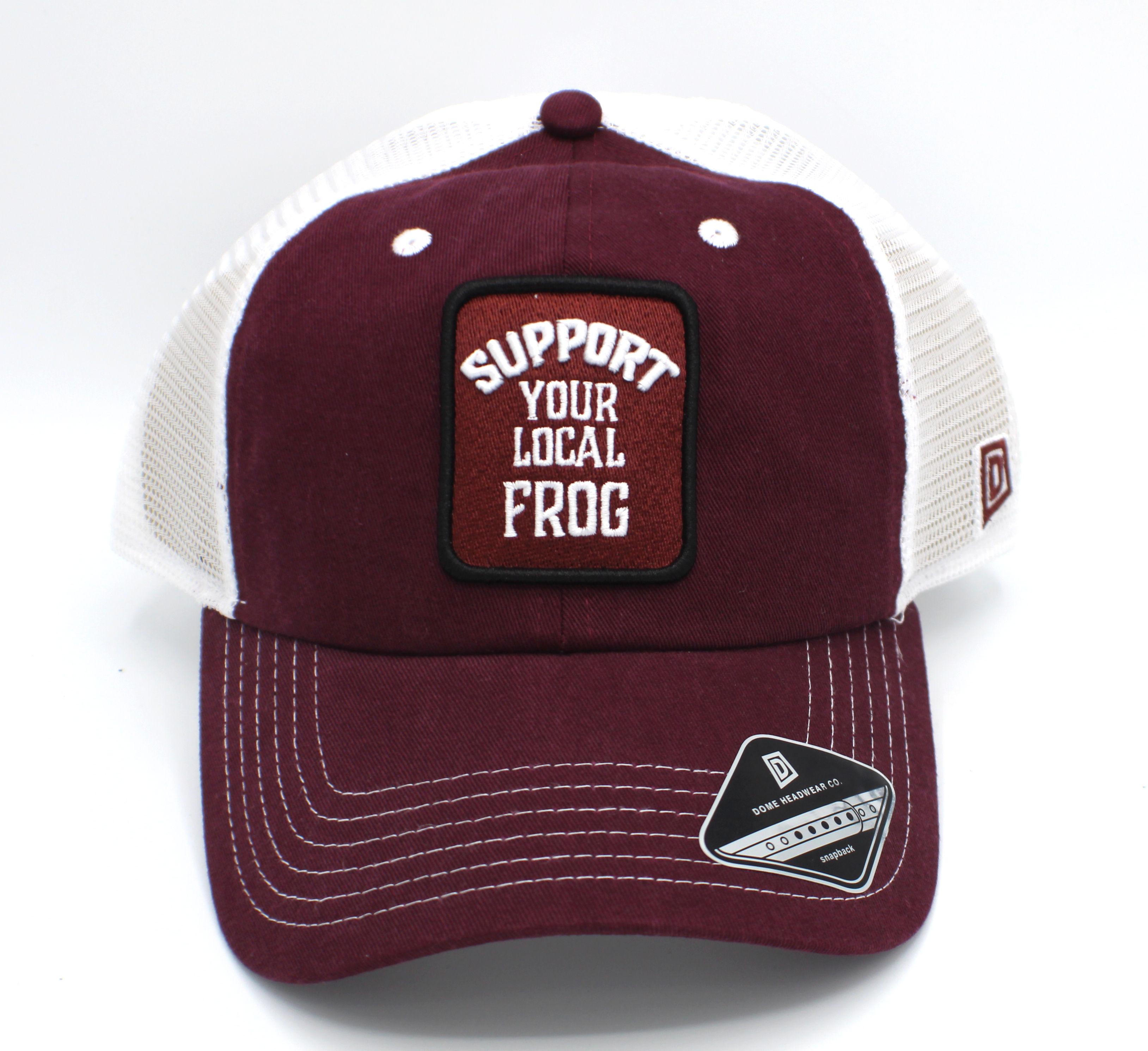 "Support Local Frog" Patch, snap-back, mesh hat