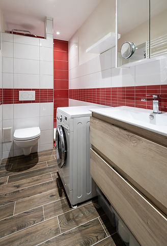 salle de bain rouge architecte d'interieur alsace - maitre d'oeuvre colmar turckheim