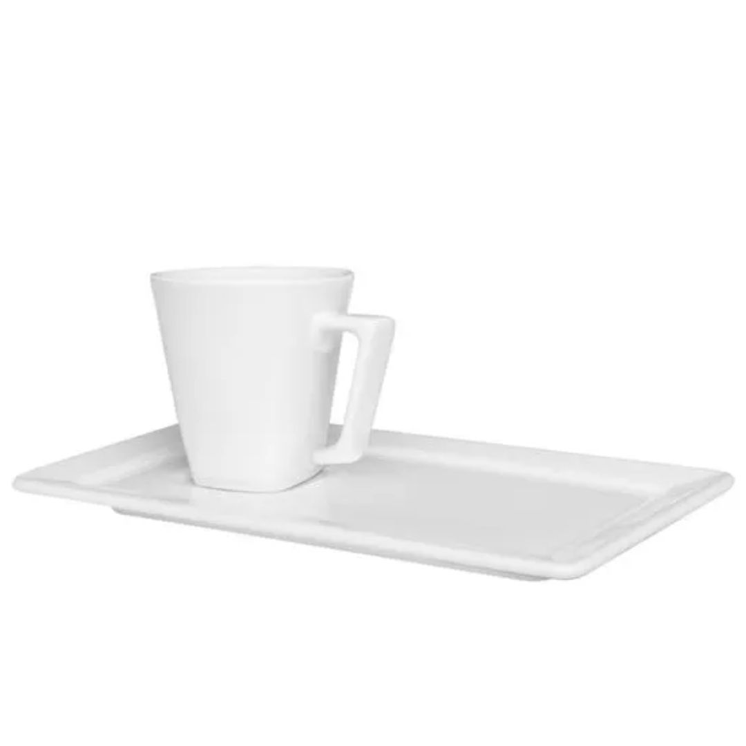 XÍCARA DE CAFÉ COM PIRES RETANGULAR 100ML