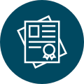 an icon linking you to the Vital Records page. It is an image of papers and certificates.