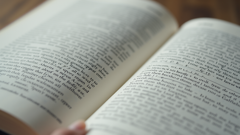 Close-up view of a book's inner pages showing clean and readable typography