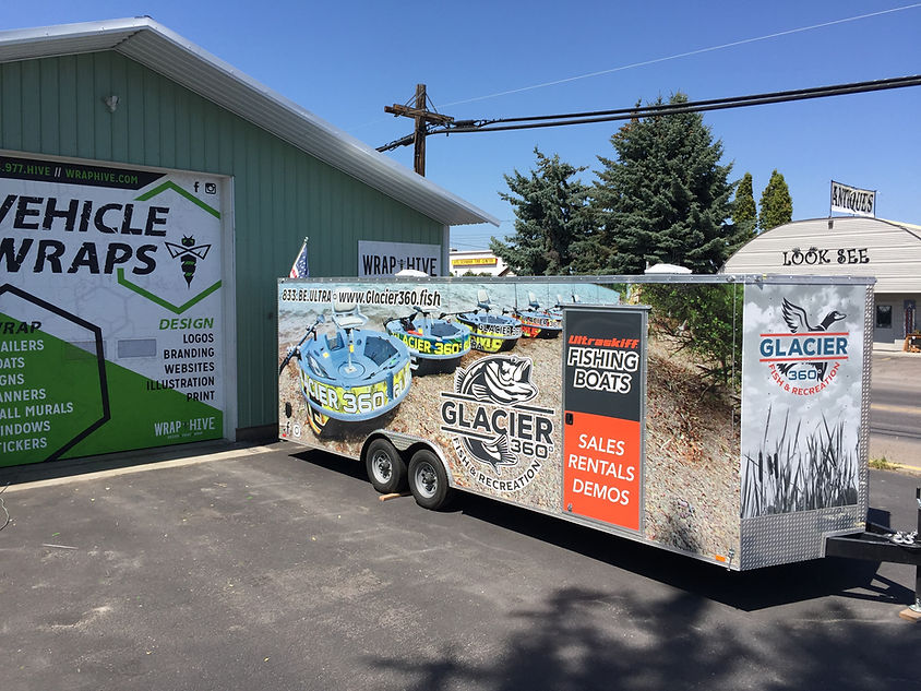 Glacier 360º full print wrap trailer