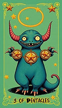 PentaclesThree-CuteMonsterTarot.jpg