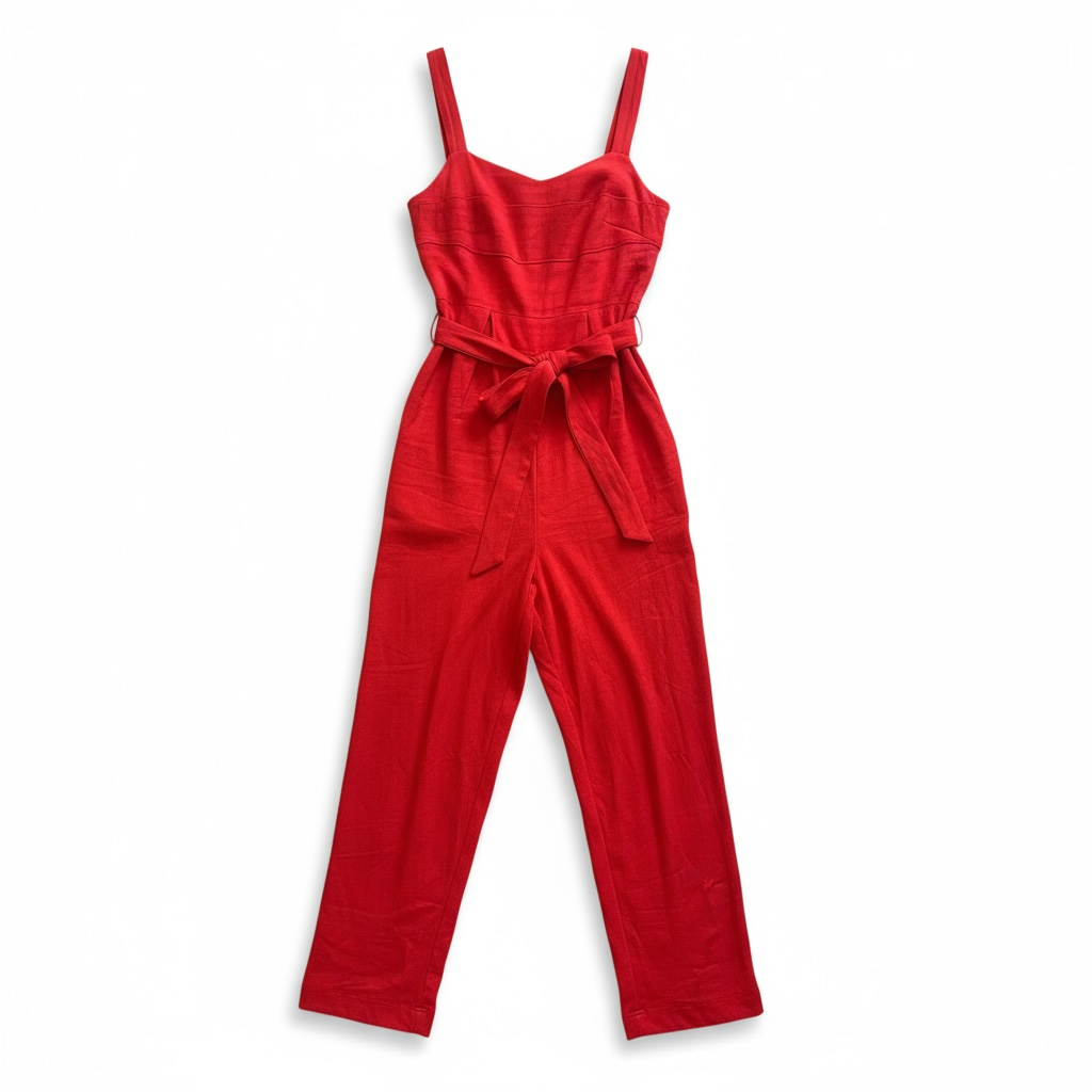 Scarlet Charm Belted Jumpsuit