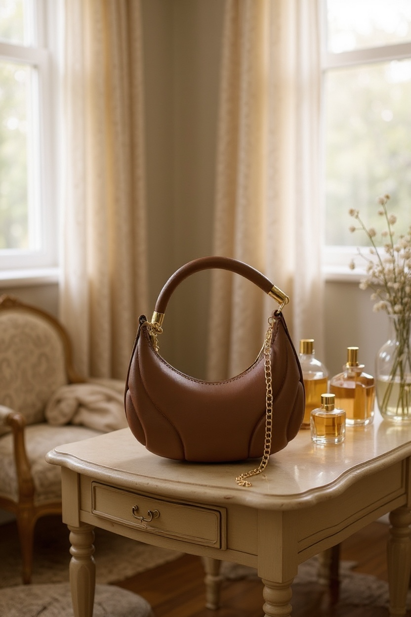 Thumbnail: Beige Leather Purse