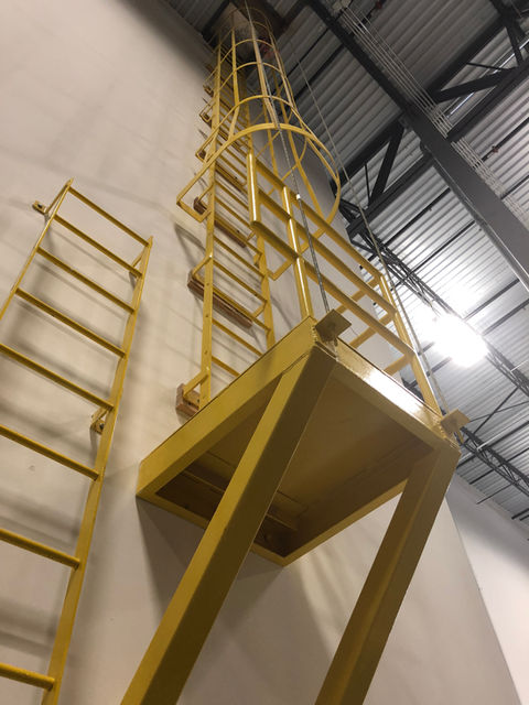 Roof Access Ladder with platform