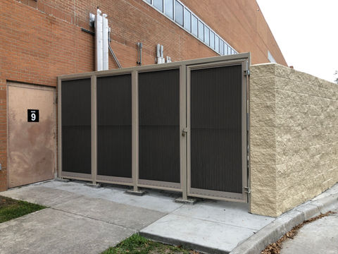 MRI Enclosure Louvered Fence.