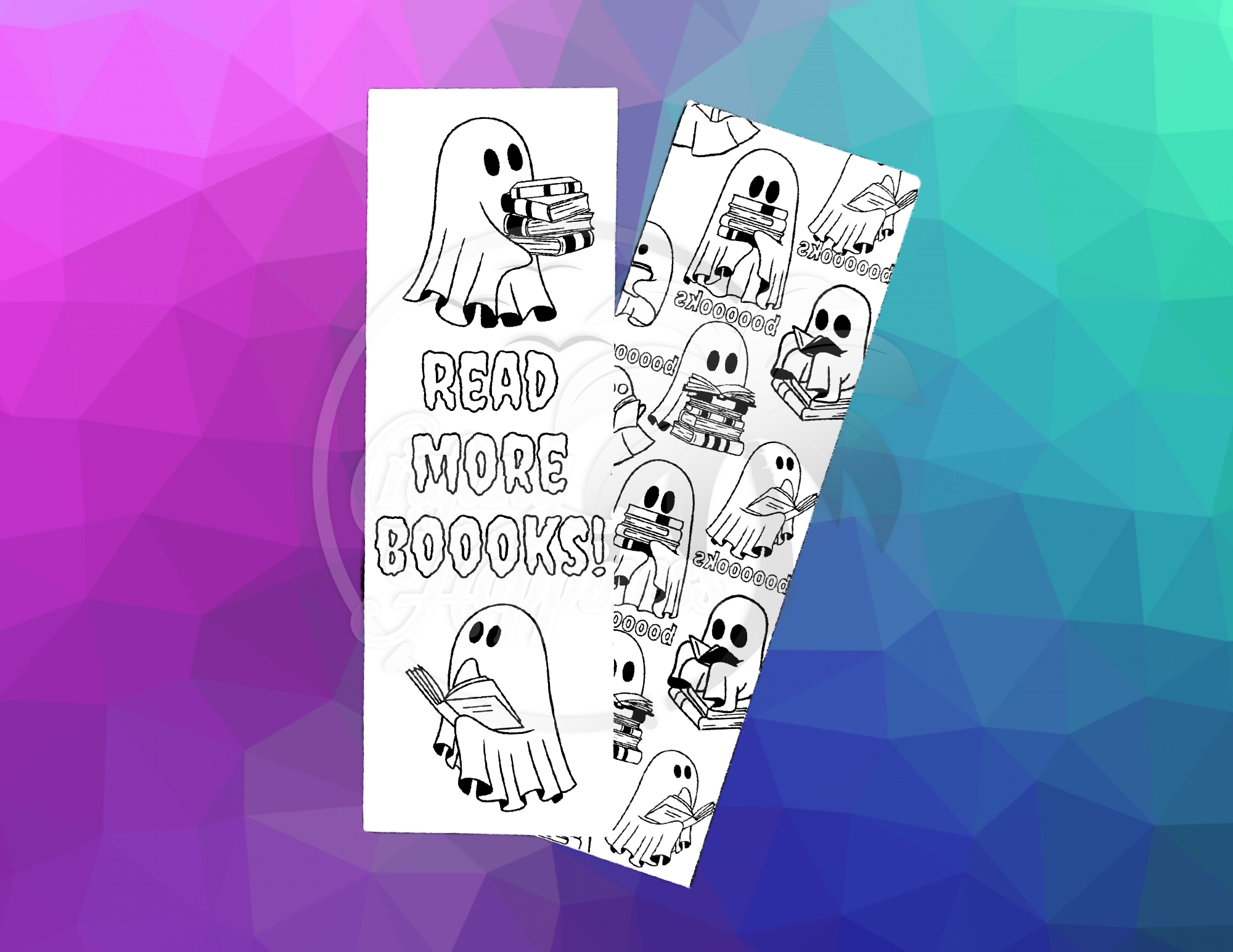 Halloween Coloring Bookmark