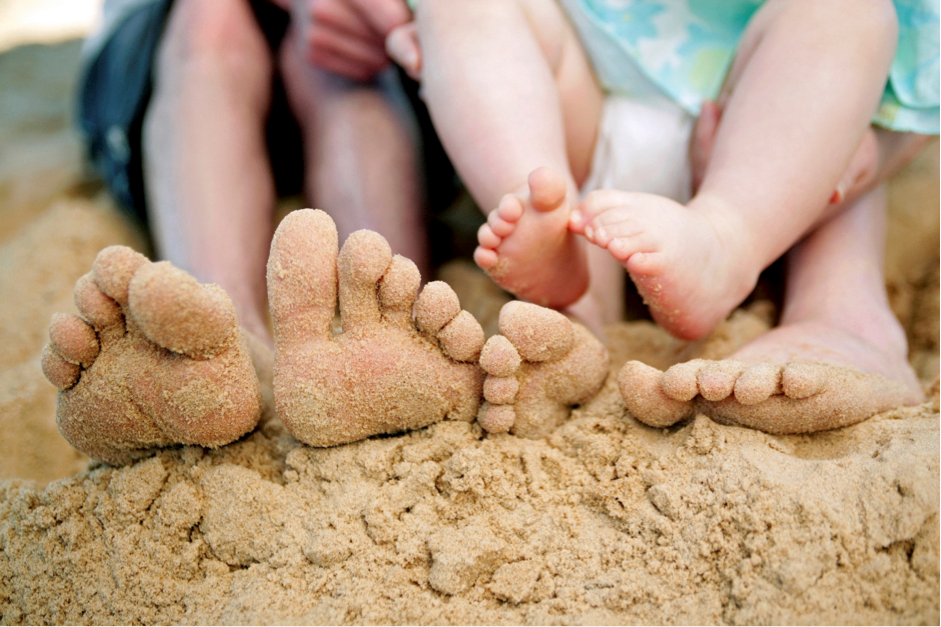 Family with healthy feet
