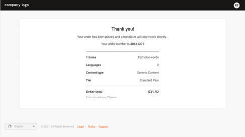 End message (website)