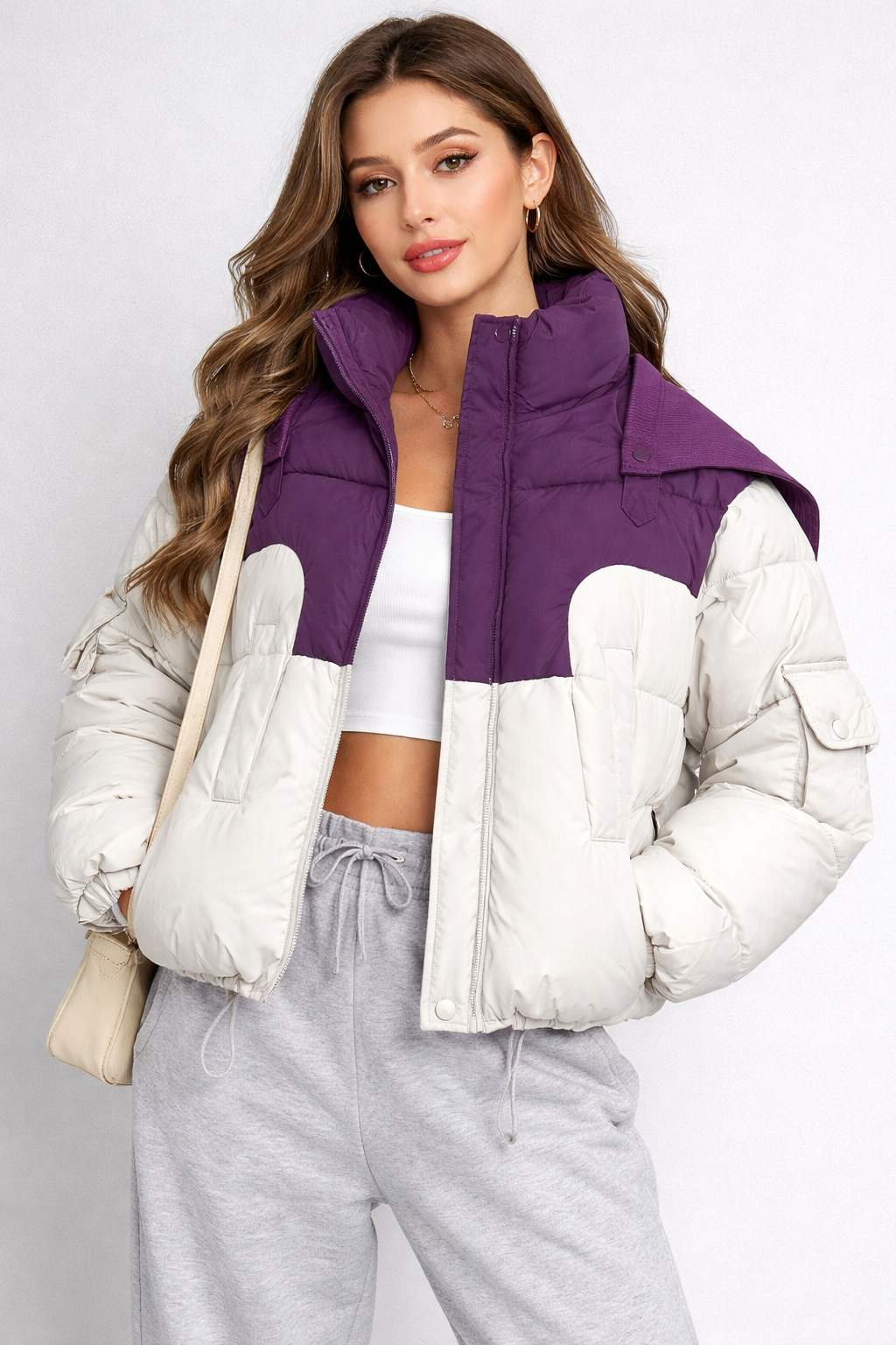 Campera puffer Cropped Importado Premium