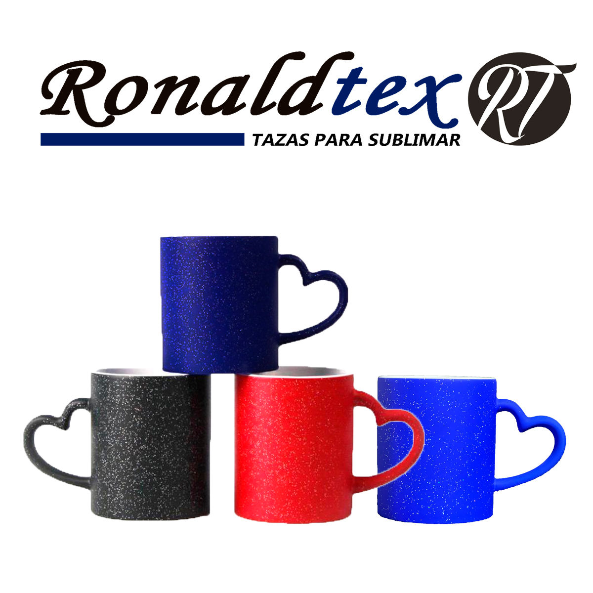  Taza mágica brillante con mango corazón mate 