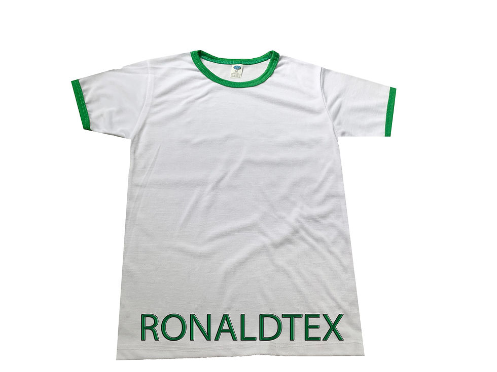 Miniatura: Remera manga corta con vivo de niño 100% poliester Ideal para sublimar verde benetton
 