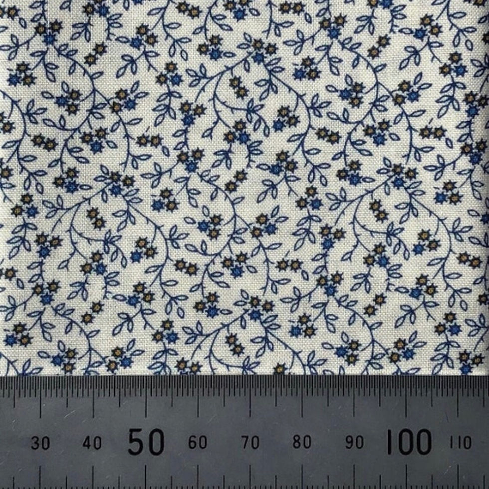 Blue Vines and Tiny Flowers