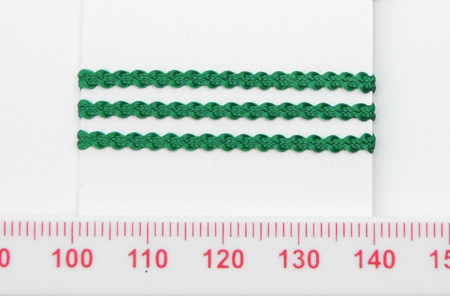 2mm Knobbly braid -Dark green