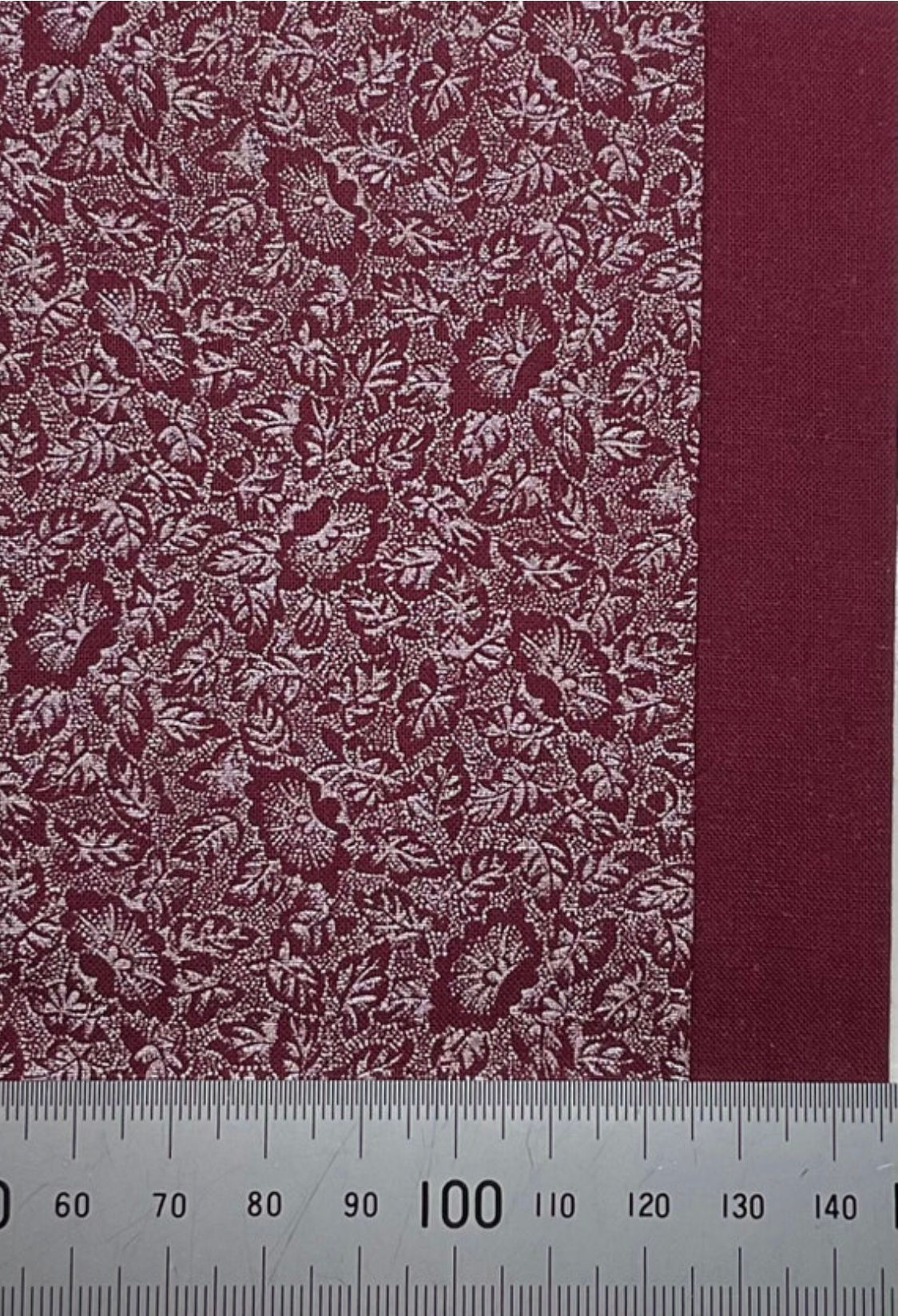 Reversible floral/plain print