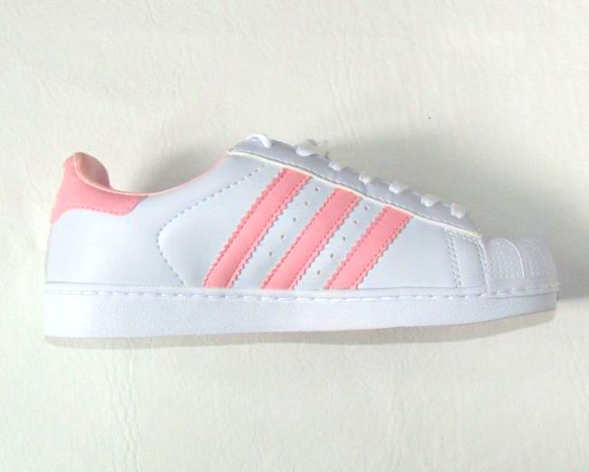 Miniatura: Adidas Superstar blanco y rosa talle 38